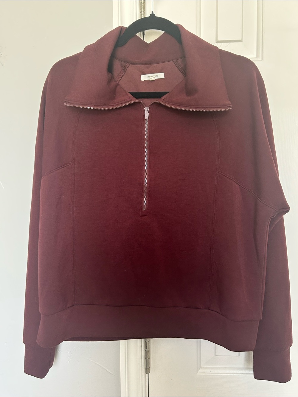 Maurices Maroon Half-Zip Cowl Neck Sweater